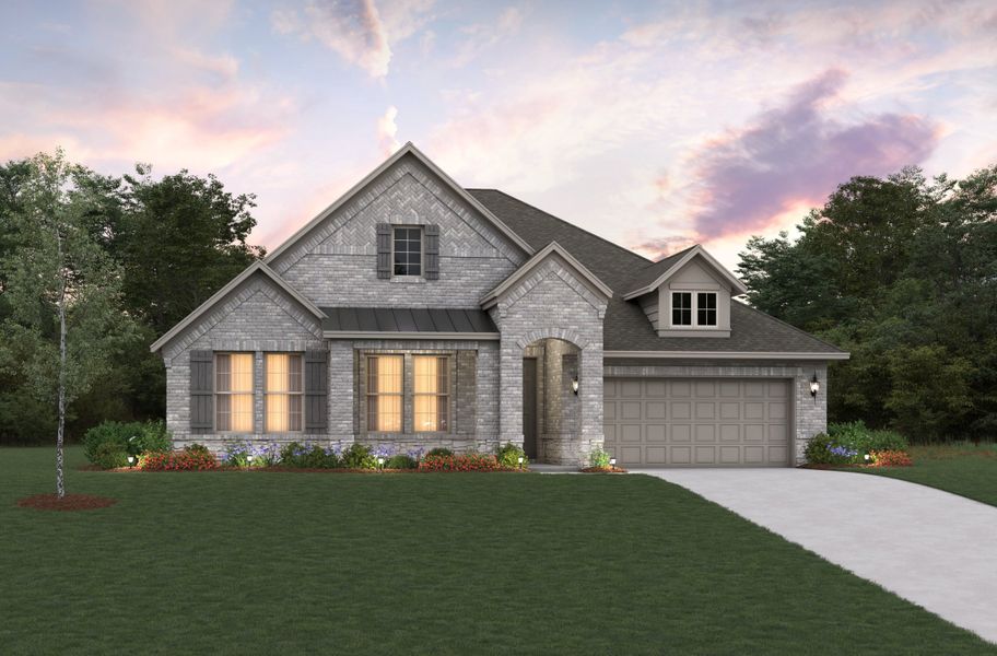 Representative exterior photo of a completed home built from the Manor by Beazer Homes in Enclave at Legacy Hills: Overlook 60', Celina, TX (Image 16). Representative exterior photo of a completed home built from the Manor by Beazer Homes in Enclave at Legacy Hills: Overlook 60', Celina, TX (Image 16).