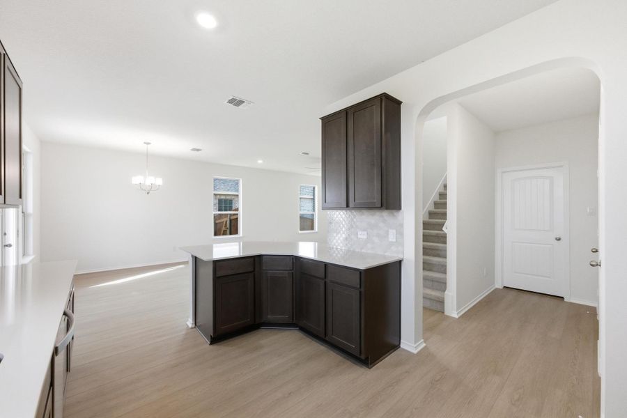 Furnished interior view inside a new home in Salerno - Heritage Collection, Round Rock (Image 9). Furnished interior view inside a new home in Salerno - Heritage Collection, Round Rock (Image 9).