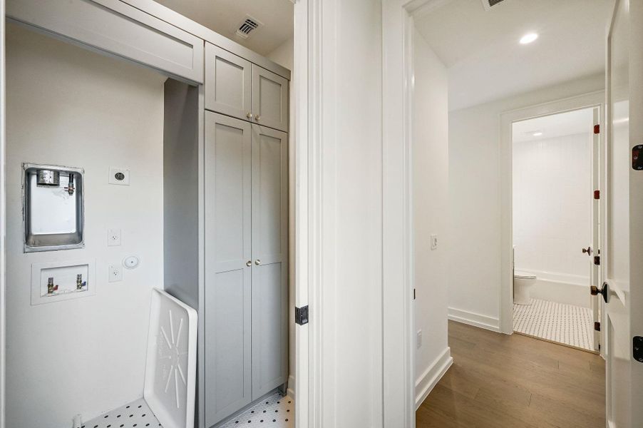 Upstairs laundry room. Also see downstairs laundry room.