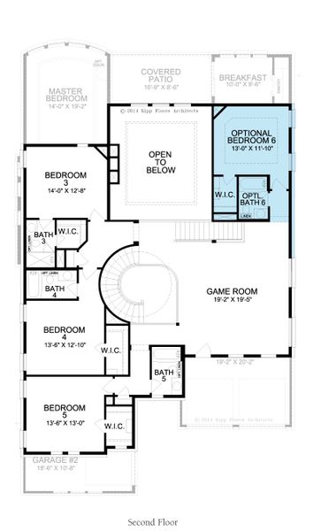 2D floor plan layout for the Monterey by Landon Homes in Fields - Brookside North, Frisco, TX (Image 5).
