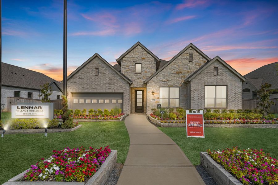 Front exterior of a new home in , League City, TX, highlighting curb appeal (Image 2).