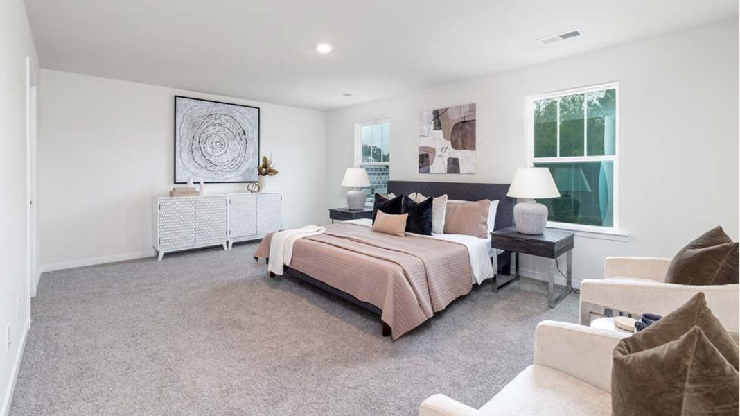 Furnished interior view inside a new home in Reedy Creek Preserve, Charlotte (Image 13).