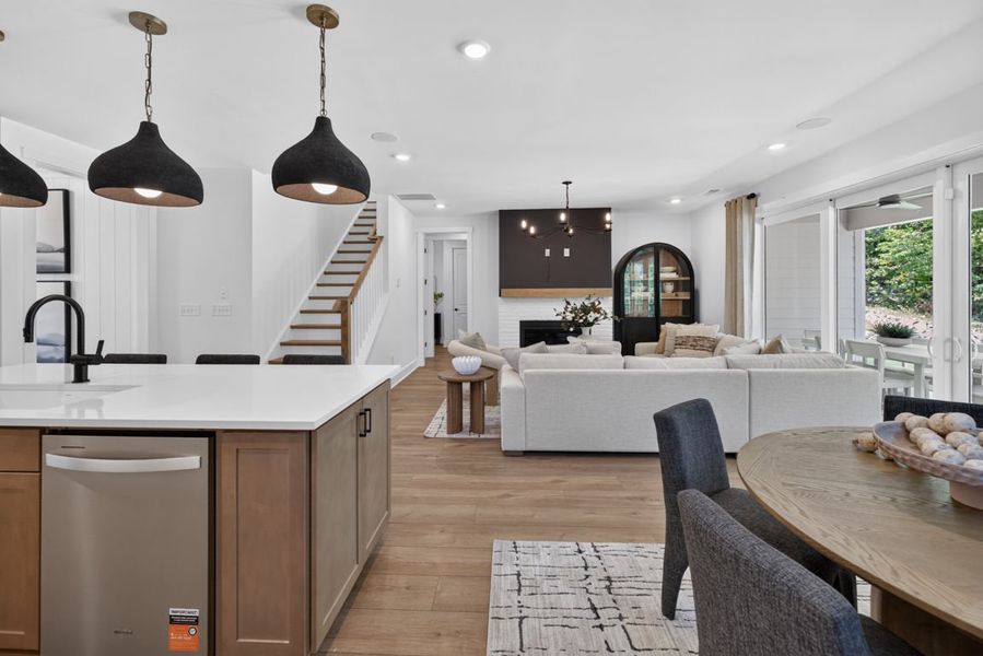 Representative furnished interior of a home built from the Wynfield by Pulte Homes in Bleckley Station, Ball Ground (Image 8).