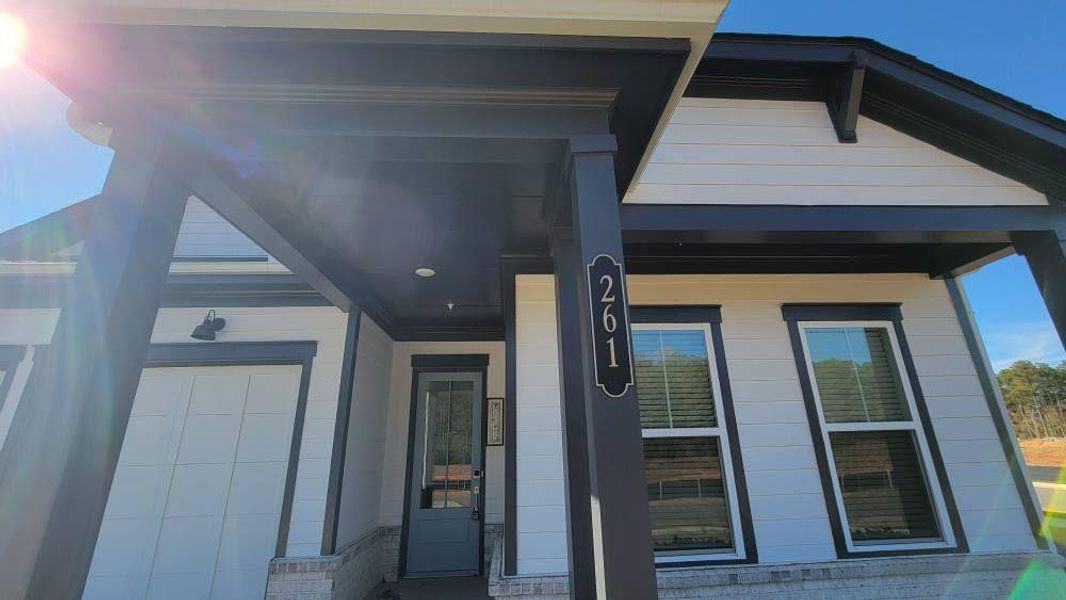 Exterior details and patio area of a home in The Reserve at Bells Ferry, Kennesaw (Image 32).