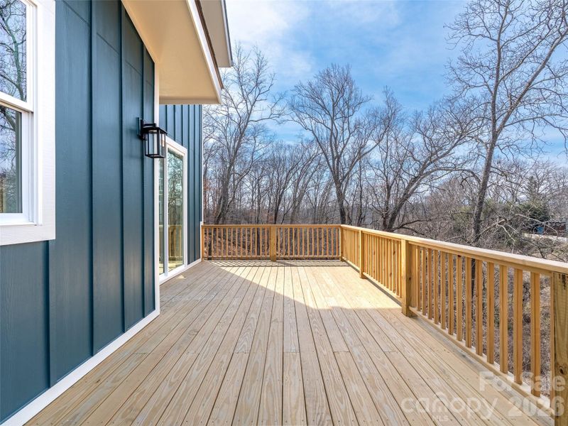 Exterior details and patio area of a home in , Asheville (Image 26).