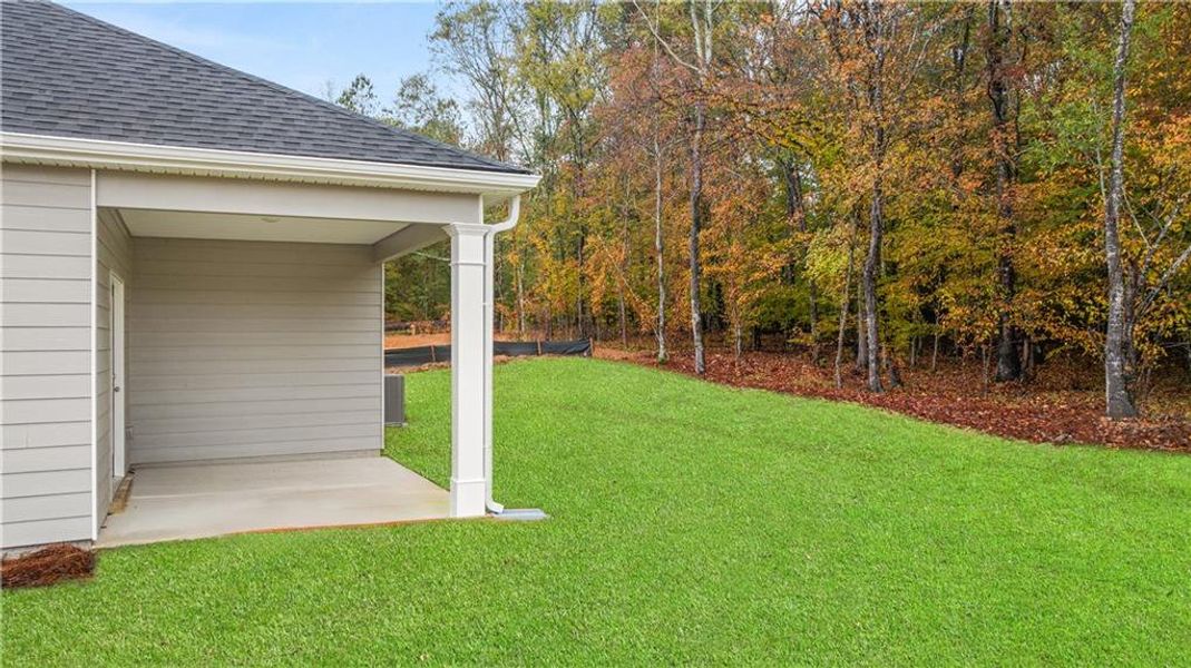 Exterior details and patio area of a home in Kingston Ranch at Lake Oconee, Buckhead (Image 20).