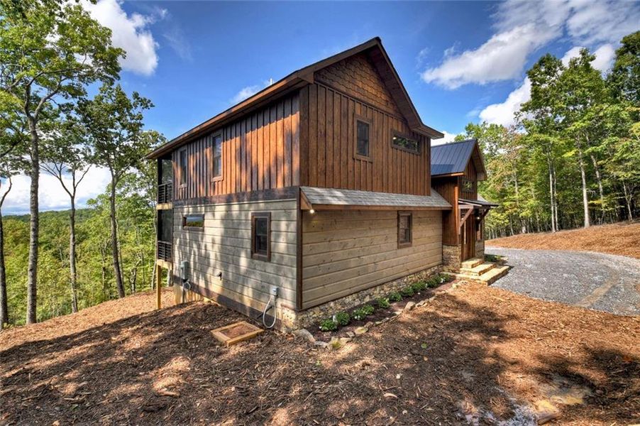 Exterior details and patio area of a home in , Morganton (Image 39).
