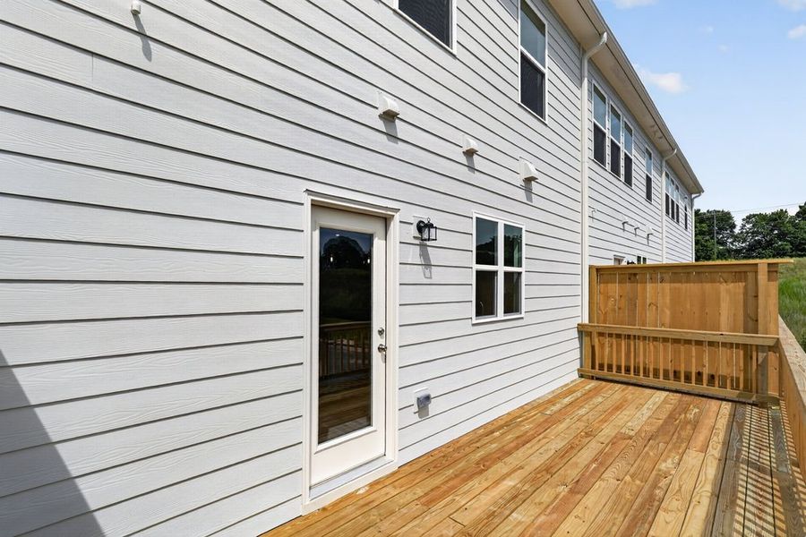 Exterior details and patio area of a home in Chandler Run, Tucker (Image 3). Exterior details and patio area of a home in Chandler Run, Tucker (Image 3).