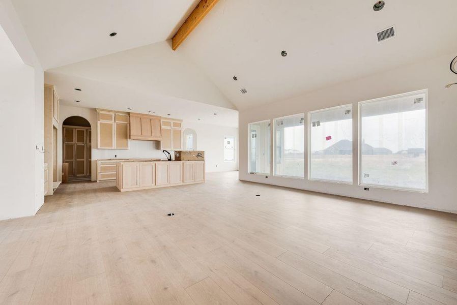 View from the Living Room into the kitchen