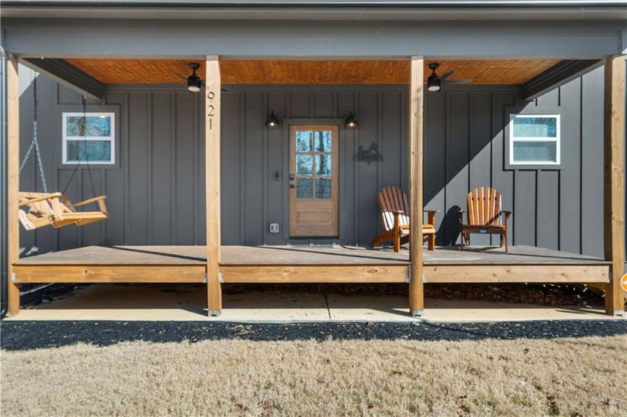 Exterior details and patio area of a home in , Ranger (Image 26).