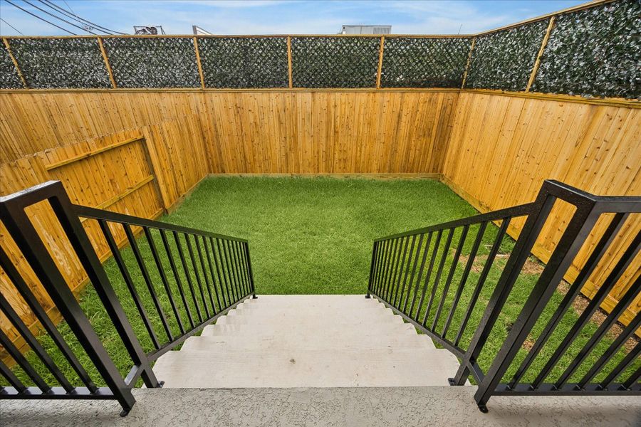 Exterior details and patio area of a home in West 21st Residences, Houston (Image 3).