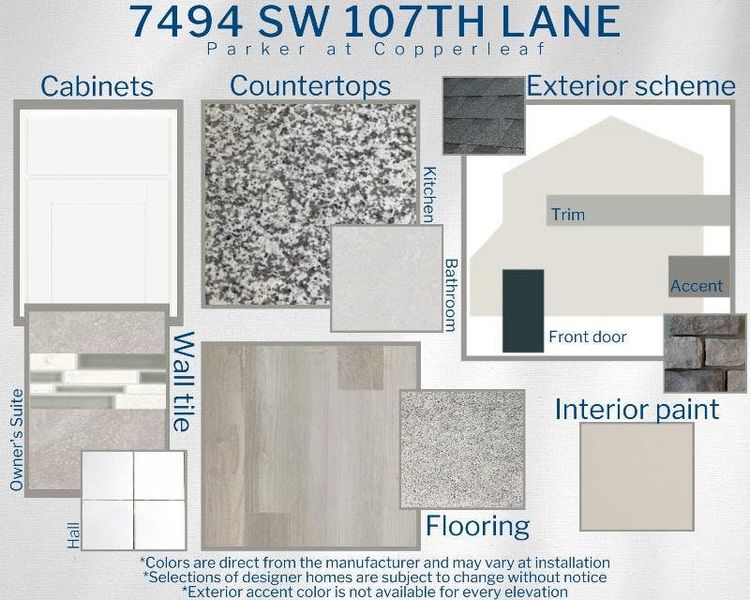 Parker - Colors for this home Parker - Colors for this home