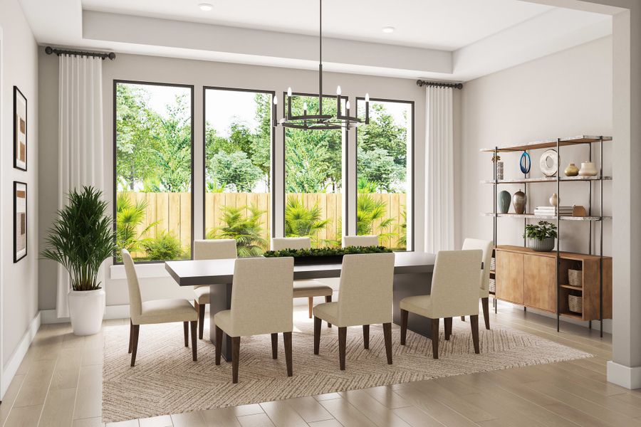 Furnished interior view inside a new home in Harvest Green, Richmond (Image 8).