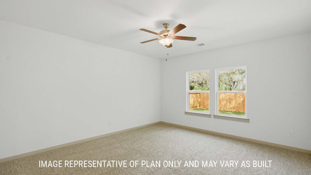 Representative unfurnished interior of a home built from the Mitchell by D.R. Horton in China Grove, China (Image 24).