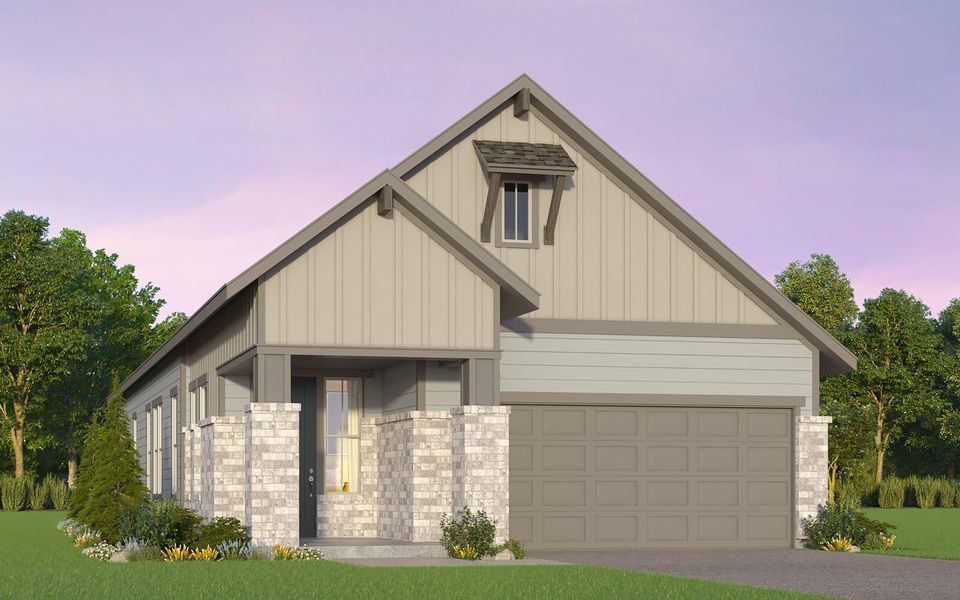 View of front of house featuring a garage, board and batten siding, and driveway View of front of house featuring a garage, board and batten siding, and driveway