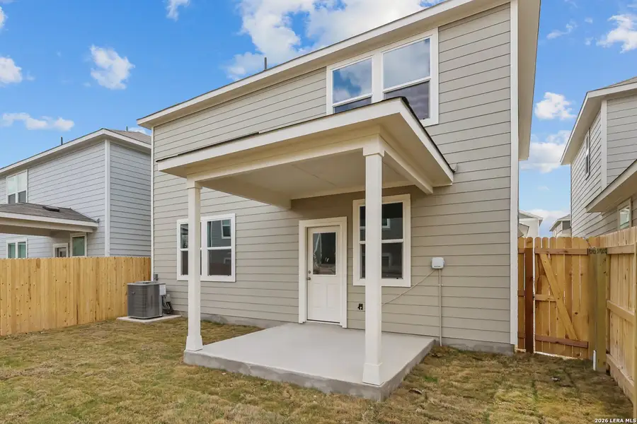 Exterior details and patio area of a home in Senna, Leon Valley (Image 3).
