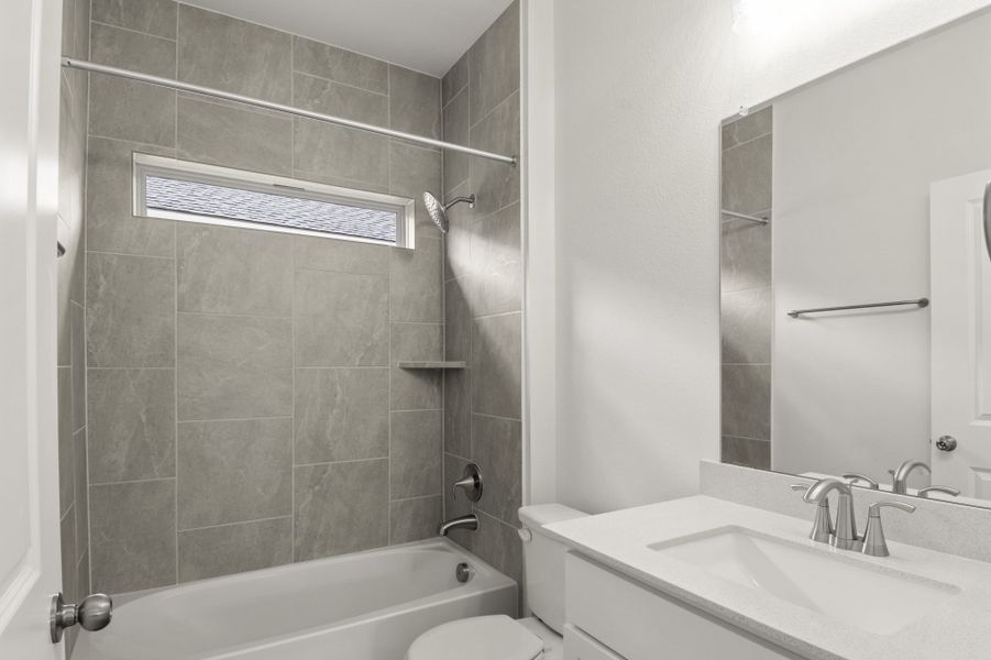 Furnished interior view inside a new home in Crosswinds, Kyle (Image 7).