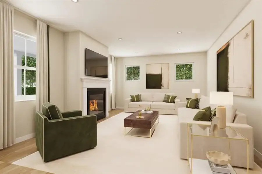Representative furnished interior of a home built from the Corbin by Ryan Homes in Shinn Farms, Troutman (Image 4). Representative furnished interior of a home built from the Corbin by Ryan Homes in Shinn Farms, Troutman (Image 4).