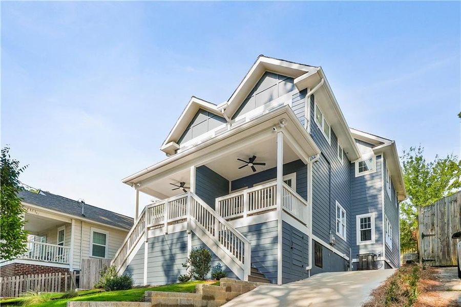Front exterior of a new home in , Atlanta, GA, highlighting curb appeal (Image 19). Front exterior of a new home in , Atlanta, GA, highlighting curb appeal (Image 19).