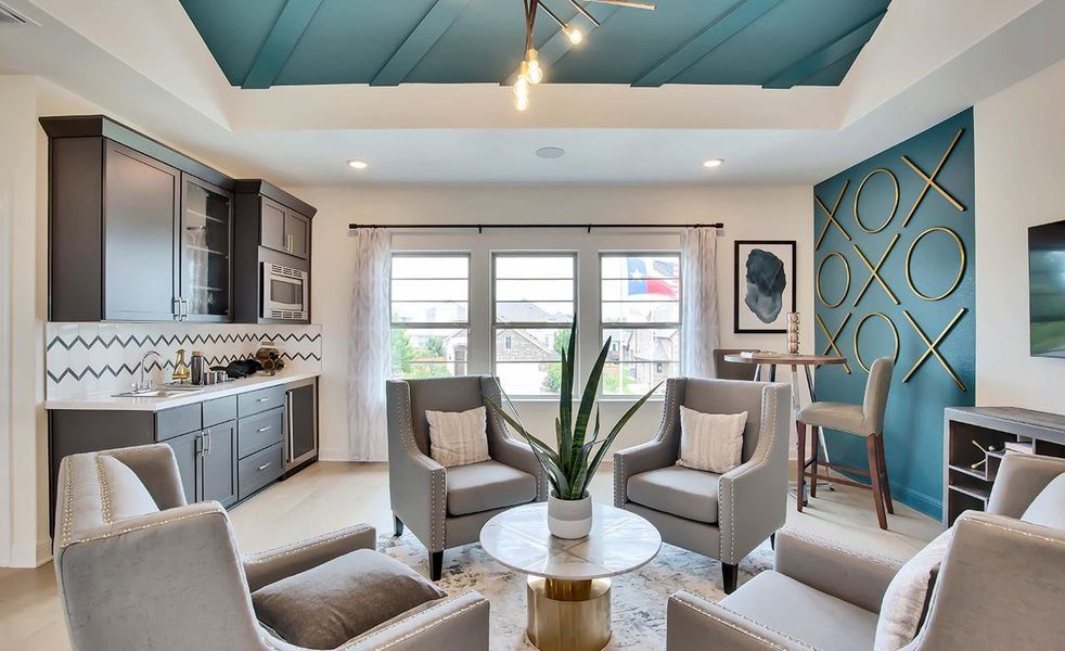 Furnished interior view inside a new home in Oaks at San Gabriel, Georgetown (Image 7).