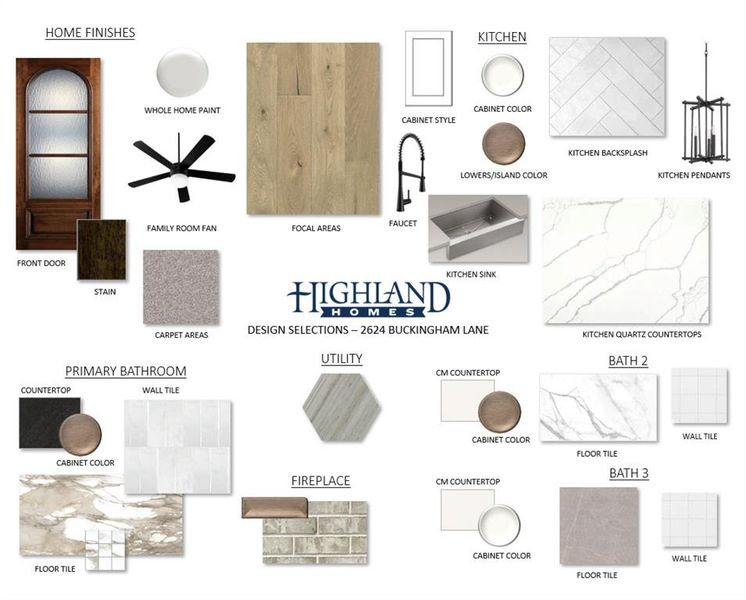 Sample of building materials used in homes in Cambridge Crossing, Celina (Image 15).