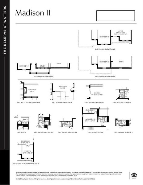 This fantastic homes features elevation B, the optional study II, 5th bed-bath, slider at family, slider at dining and so much more!