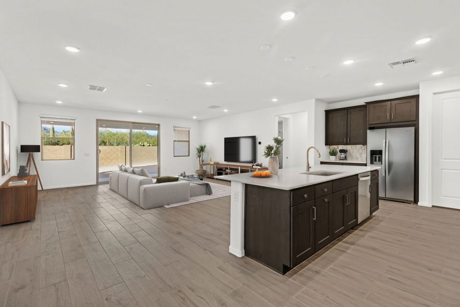 Furnished interior view inside a new home in Montelena, Marana (Image 4). Furnished interior view inside a new home in Montelena, Marana (Image 4).