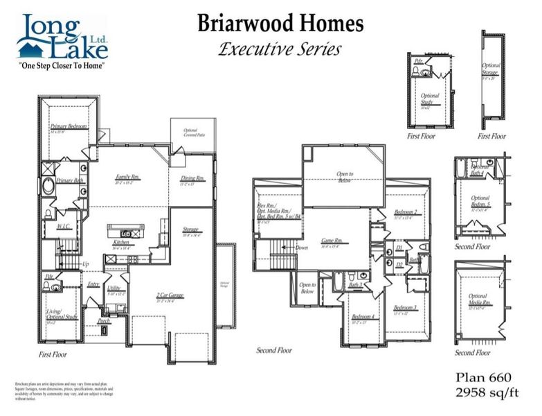 Plan 660 features 5 bedrooms, 4 full baths, 1 half bath and over 2,900 square feet of living space.