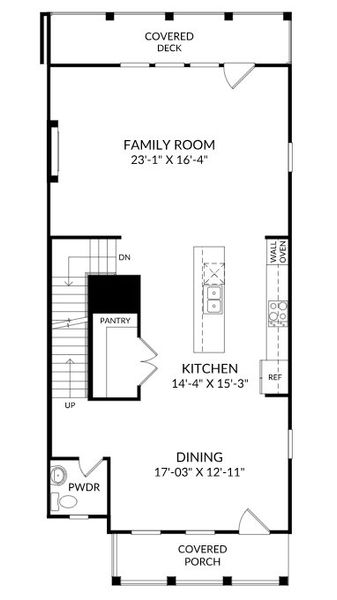 2D floor plan layout for the The Cartright by Stanley Martin Homes in Marshes at Daniel Island Townhomes, Charleston, SC (Image 2). 2D floor plan layout for the The Cartright by Stanley Martin Homes in Marshes at Daniel Island Townhomes, Charleston, SC (Image 2).