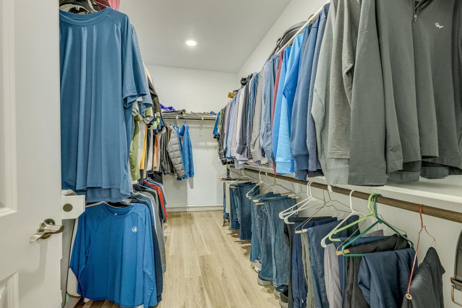 Walk in closet with great lighting