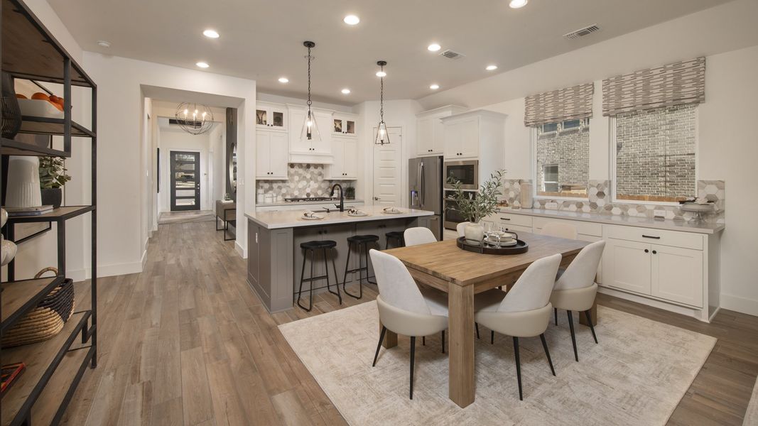 Furnished interior view inside a new home in Parkside on the River West, Georgetown (Image 15).