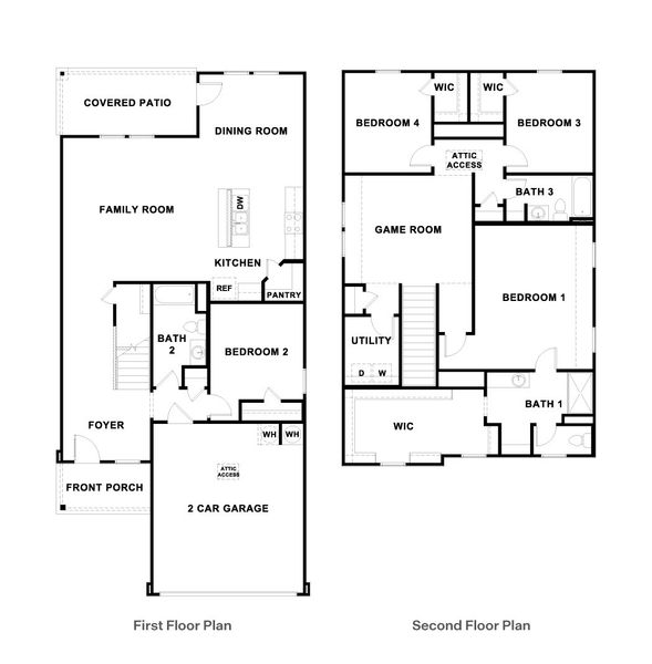 2D floor plan layout of this home in Durango, Mustang Ridge, TX (Image 4).