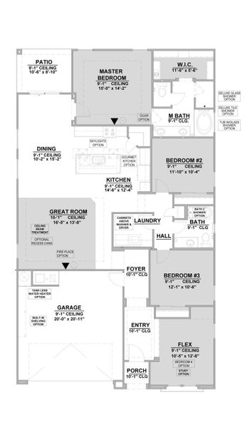 2D floor plan layout of this home in Hillside Park, El Paso, TX (Image 3).