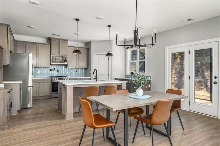 Furnished interior view inside a new home in , Dallas (Image 48).