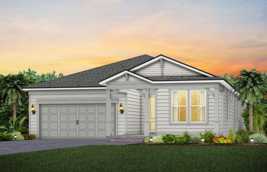 Representative exterior photo of a completed home built from the Concord by Pulte Homes in Westerly Park at Wildlight, Wildlight, FL (Image 18).