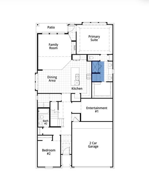 2D floor plan layout for the Griffith by Highland Homes in Meraki: 45ft. lots, Forney, TX (Image 3). 2D floor plan layout for the Griffith by Highland Homes in Meraki: 45ft. lots, Forney, TX (Image 3).