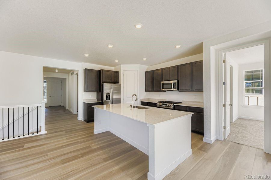 Furnished interior view inside a new home in Newlin Crossing: The Monarch Collection, Parker (Image 8). Furnished interior view inside a new home in Newlin Crossing: The Monarch Collection, Parker (Image 8).