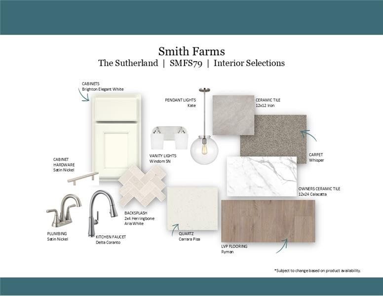 Sample of building materials used in homes in Smith Farms, Murfreesboro (Image 42).