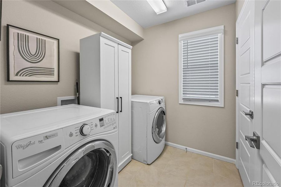Laundry Room: Convenient upstairs laundry.