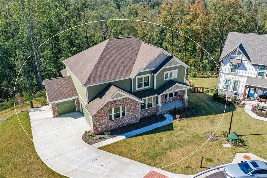 Front exterior of a new home in , Ball Ground, GA, highlighting curb appeal (Image 30).