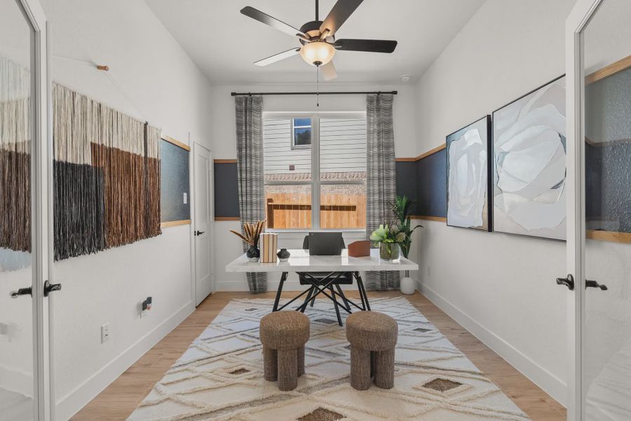 Representative furnished interior of a home built from the Athens by Chesmar Homes in The Woodlands Hills, Willis (Image 7).
