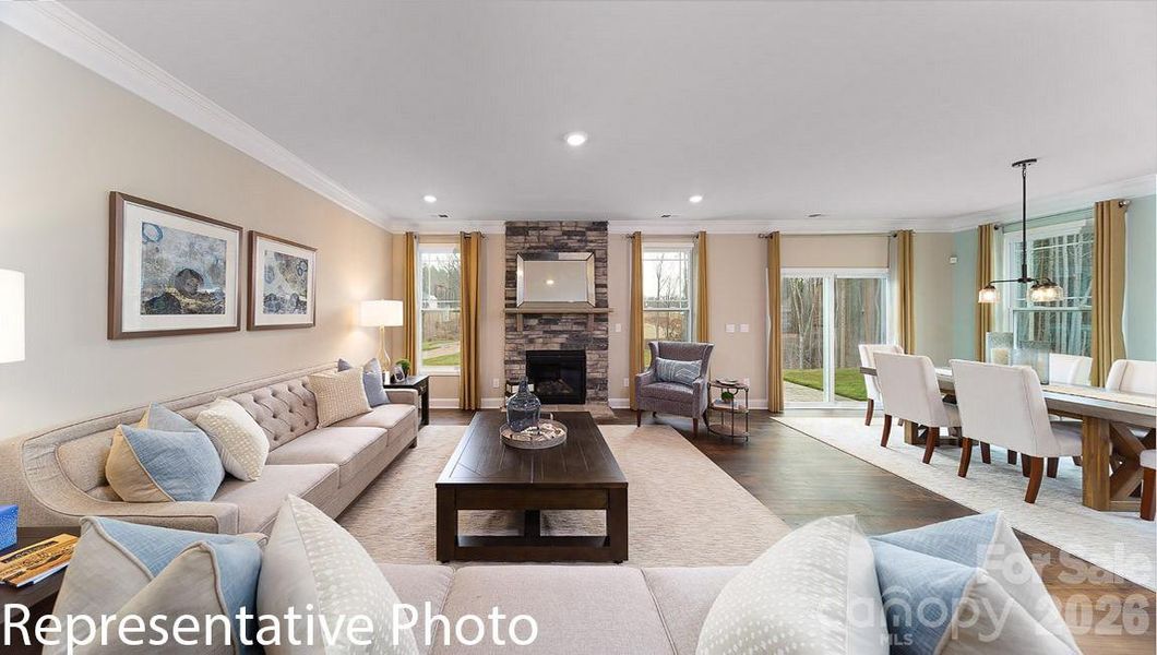 Furnished interior view inside a new home in Falls Cove, Troutman (Image 4).