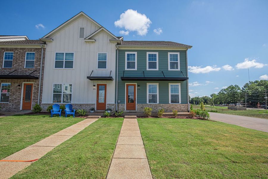 Representative exterior photo of a completed home built from the Provost by Grant & Co in The Townhomes at Union Depot, Bartlett, TN (Image 2).