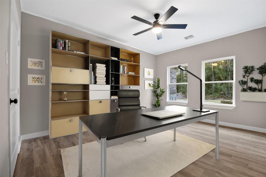 3rd bedroom Virtually staged office. 3rd bedroom Virtually staged office.