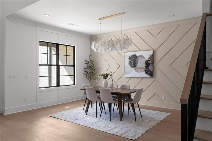 Furnished interior view inside a new home in , Suwanee (Image 82).