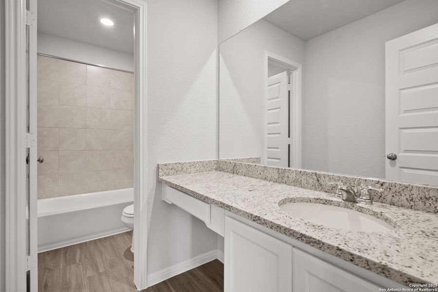 Furnished interior view inside a new home in Timber Creek, San Antonio (Image 11). Furnished interior view inside a new home in Timber Creek, San Antonio (Image 11).