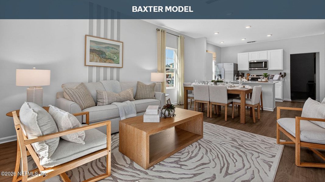 Furnished interior view inside a new home in Liberty Cove, Yulee (Image 3). Furnished interior view inside a new home in Liberty Cove, Yulee (Image 3).