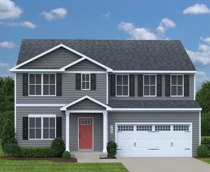 Representative exterior photo of a completed home built from the Hazel by Ryan Homes in Cameron Ridge 2-Story, Columbia, SC (Image 2).