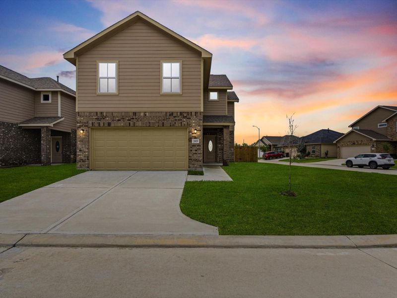 Beautifully crafted new construction in the private gated community of Echo Leaf, this 4-bedroom, 2.5-bath home offers 2,250 SF of thoughtfully designed living with sleek finishes and lasting quality, including a 30-year roof and 2-10 home warranty.
