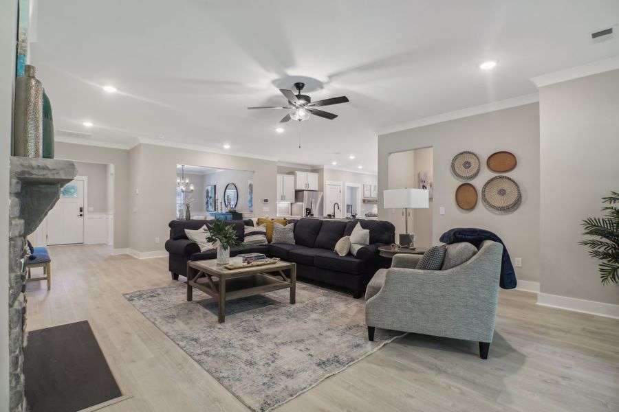 Representative furnished interior of a home built from the Madeline II by Great Southern Homes in The Cove, Sumter (Image 7).